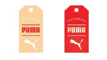 Printed denim collection tag